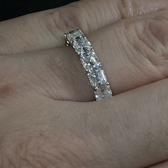 💎 Moissanite Eternity Band – Sterling Silver | 6.62 CTW 💎 - Picture 5 of 6